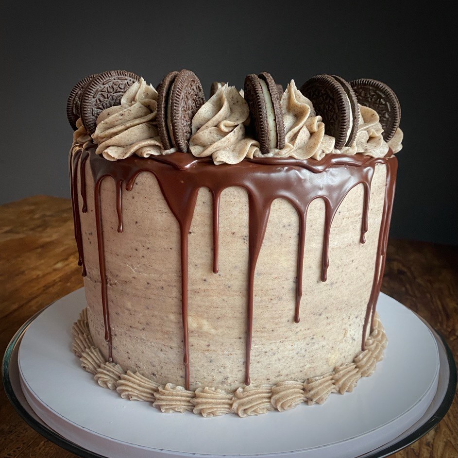 decorated cookies and cream cake