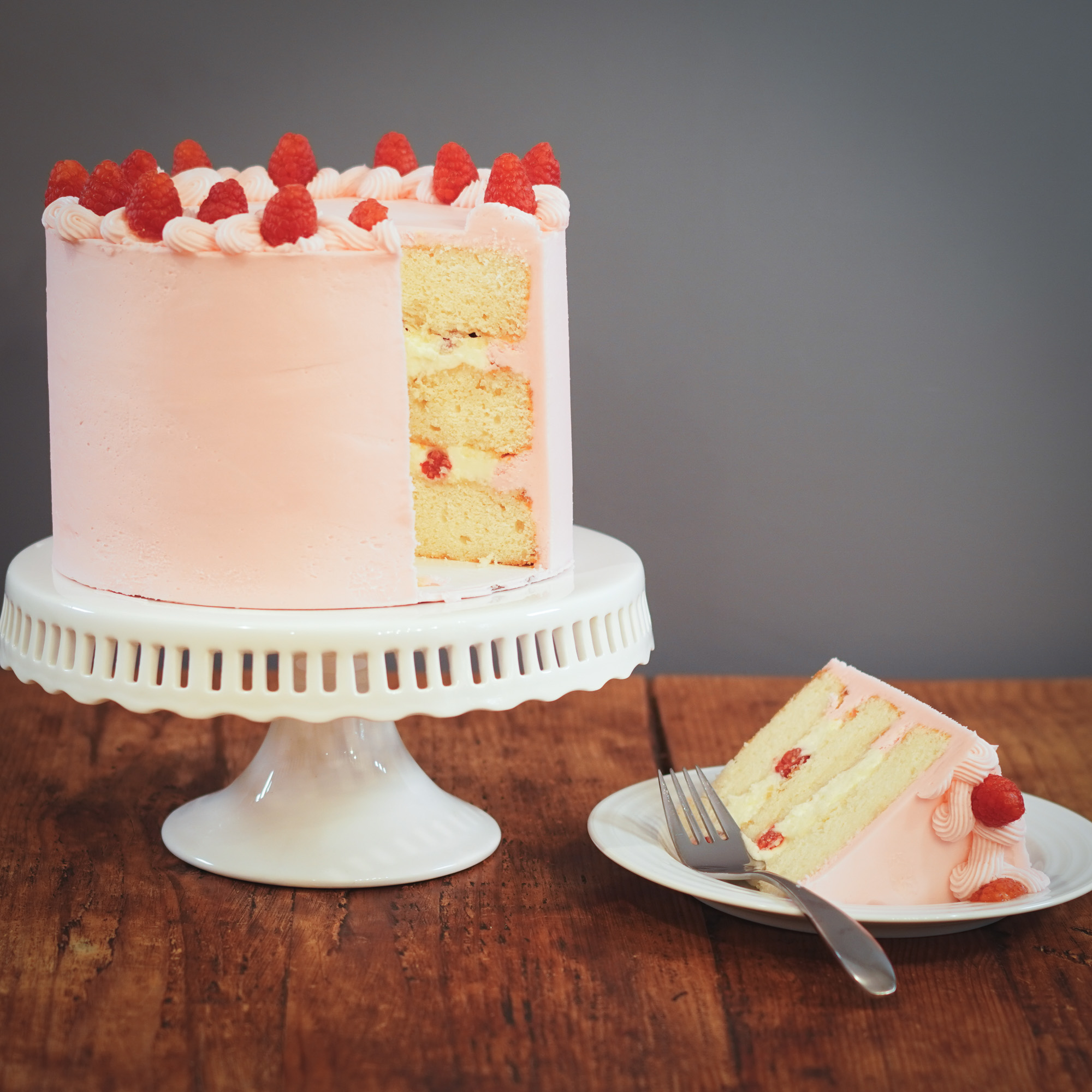 raspberry cream cake